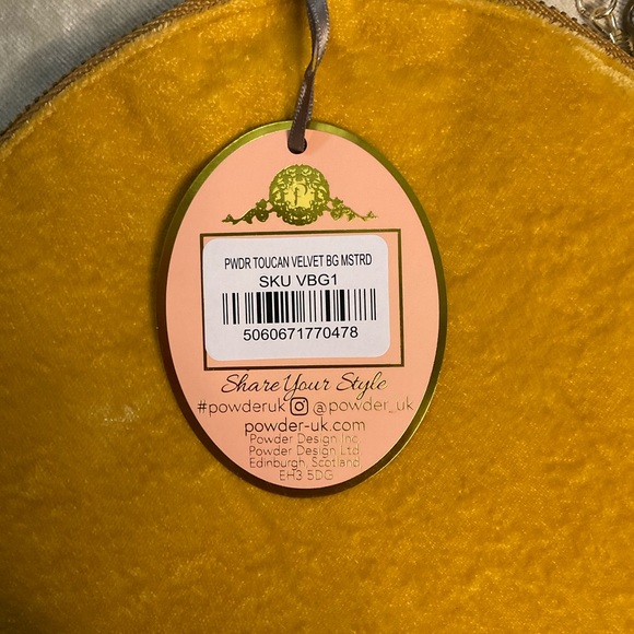 Powder Designs Toucan Velvet Embroidered Purse - Picture 5 of 10